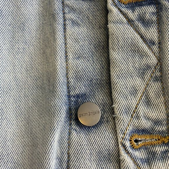 SOLD Palm Angels Blue Denim Jacket Size XL Men - Picture 10 of 12